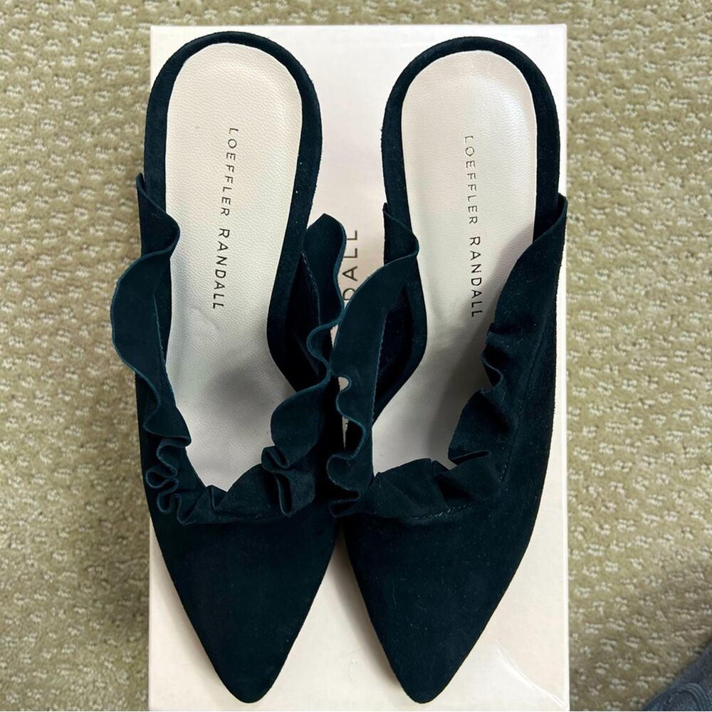 Nib Loeffler Randall Langley Mule Ruffle Heels - image 8